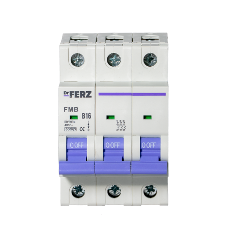 FMB-B 6kA 3P 16 х-ка B Автоматический выключатель